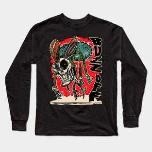 Buzz Off Nasty Skull Faced Fly Long Sleeve T-Shirt